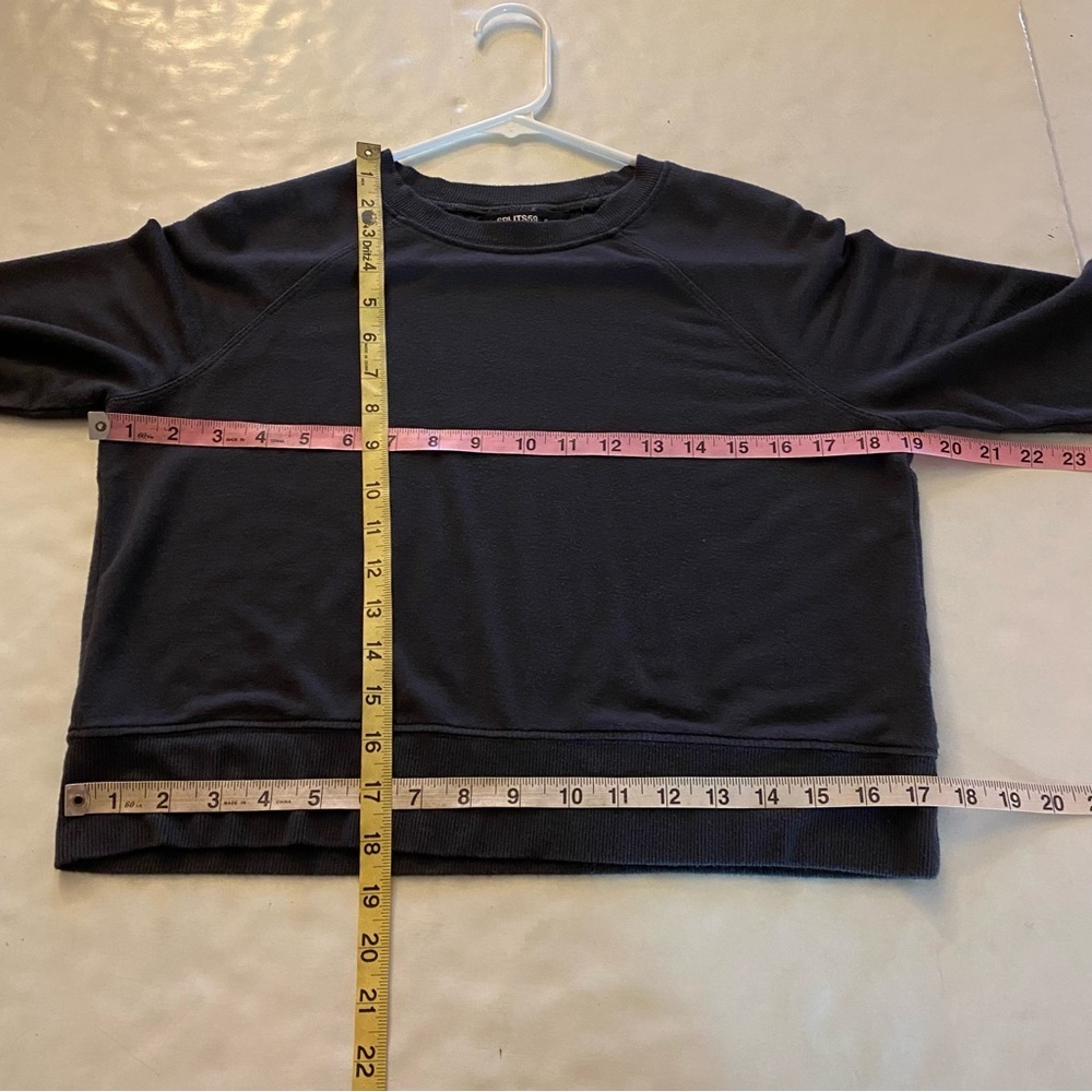 Splits59 Sweatshirt Womens Size Small Dark Gray Light Weight Boxy Raglan Grey - Picture 7 of 7